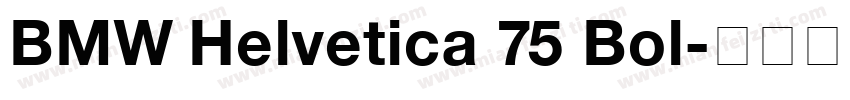 BMW Helvetica 75 Bol字体转换